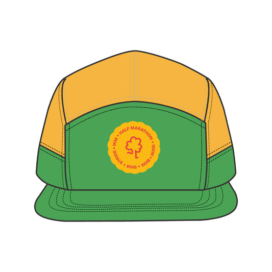 Shamrock Run Performance Hat, Gold Top/Green Front