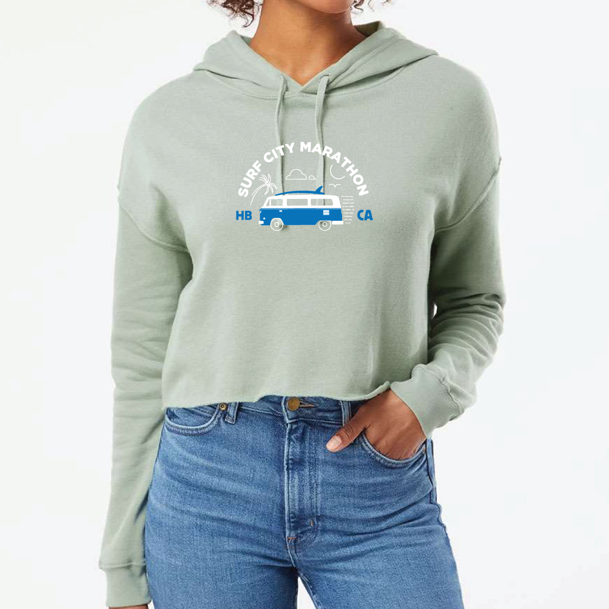 Crop Hoodie, Surf City Marathon