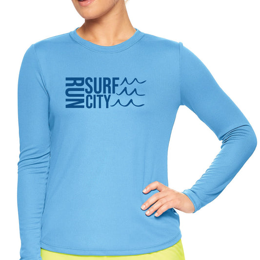 Surf City Marathon Long Sleeve Performance Tee, Women's