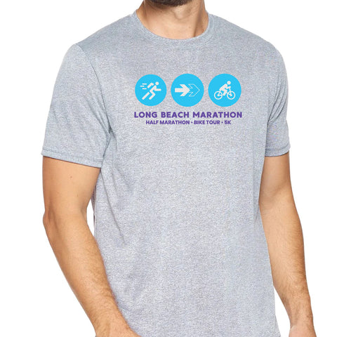 Long Beach Unisex Performance Tee, Gray