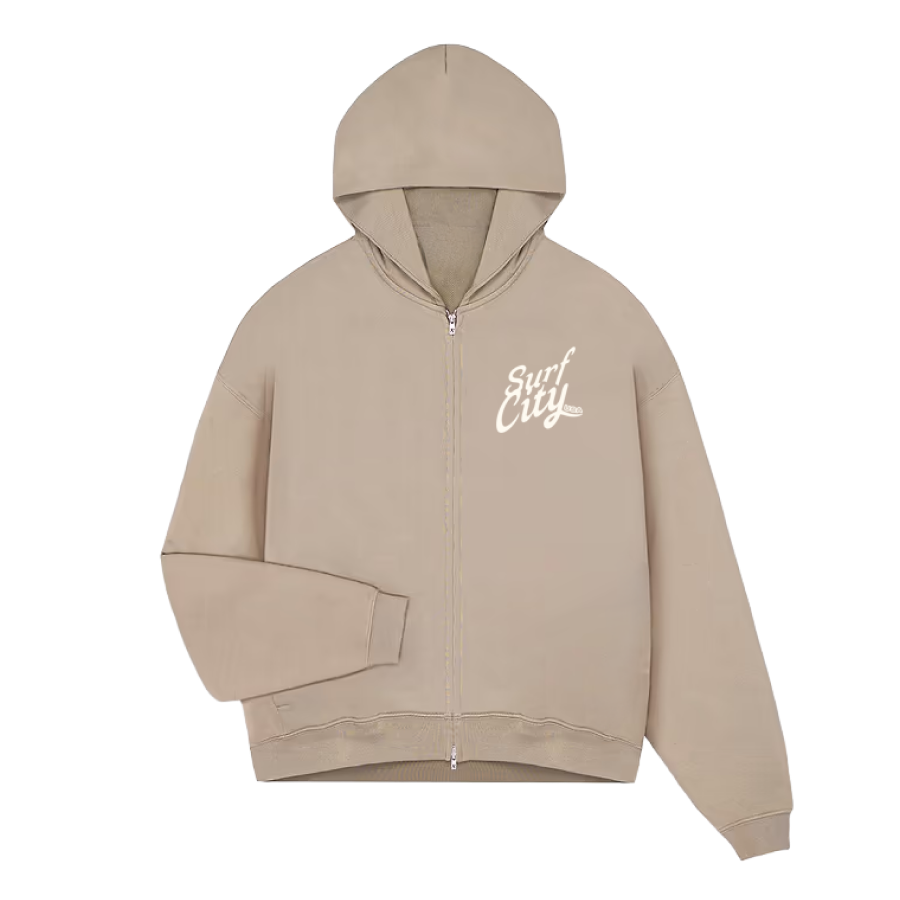 Surf City Marathon Sand Zip Hoodie