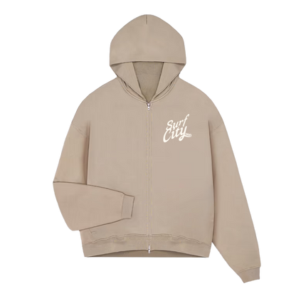 Surf City Marathon Sand Zip Hoodie