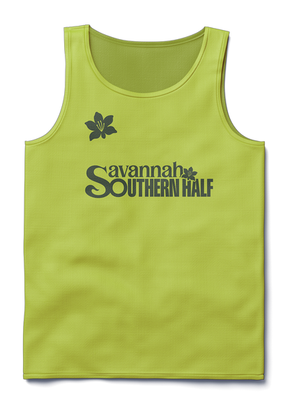Green tank top with 'Savannah Southern Half' logo