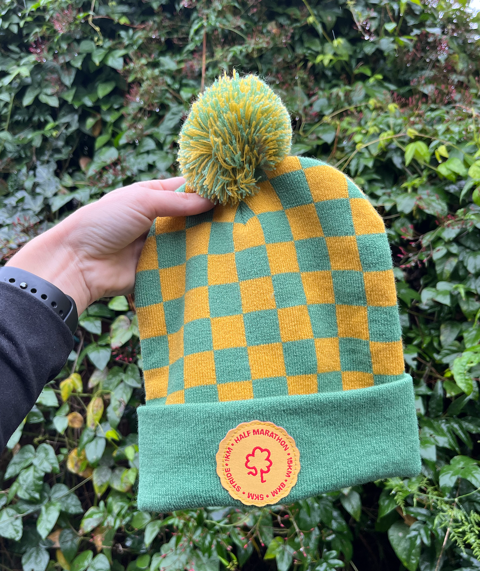 Shamrock Run Portland: Checkered Pom Beanie