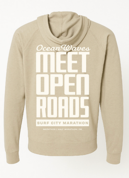 NEW: Surf City Marathon Sand Zip Hoodie
