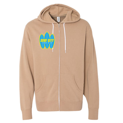 Surf City 10: Unisex Zip Hoodie