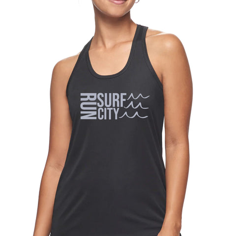 Surf City Marathon Women's Performance Tank - Black