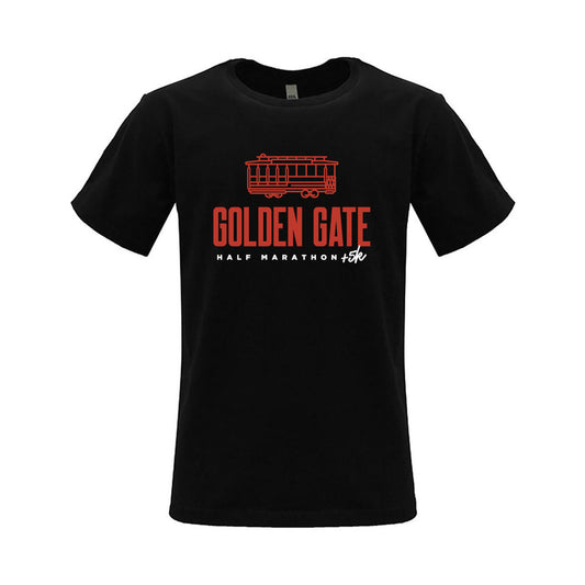 Golden Gate Half Marathon: Trolley Tee - Dark Gray