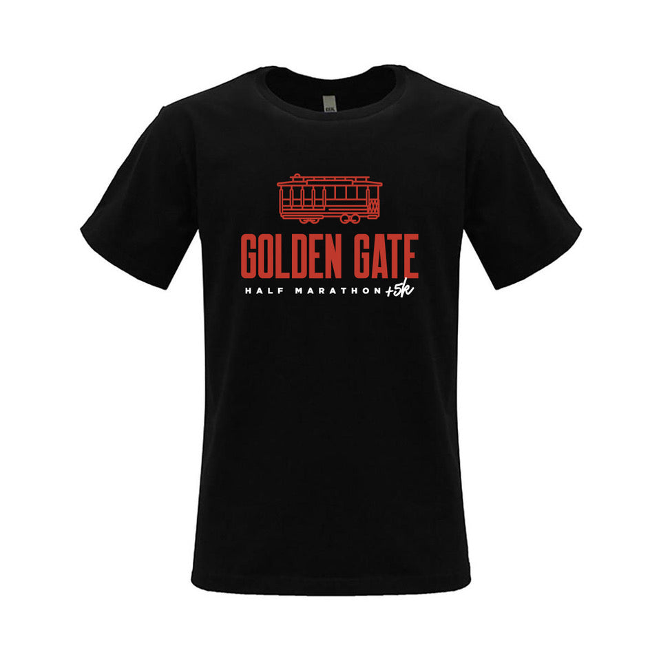 Golden Gate Half Marathon: Trolley Tee - Dark Gray