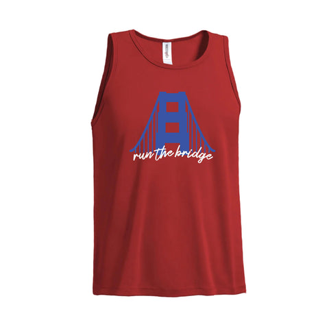 Golden Gate Half Marathon: Unisex Tank - Cardinal