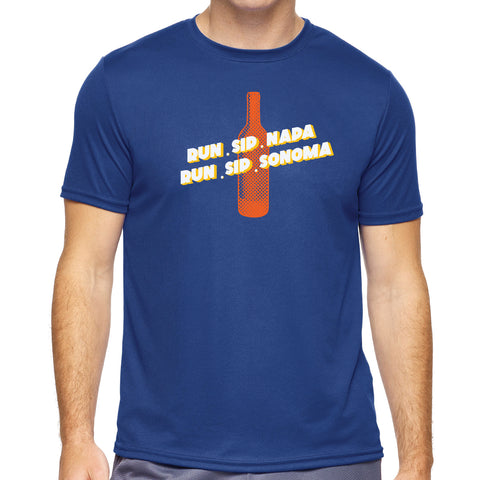 Napa to Sonoma Unisex Performance Tee - Navy