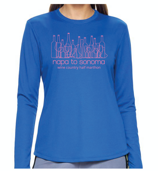 Napa to Sonoma Women's Performance Long Sleeve - Blue