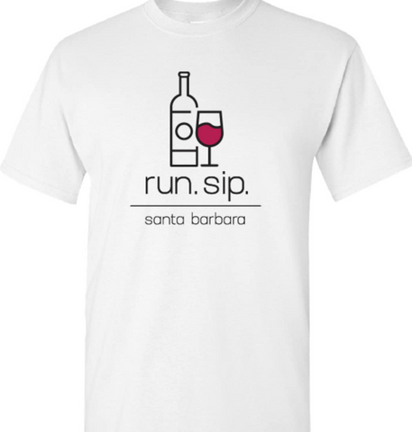 Run. Sip. Santa Barbara. Casual Tee - Unisex