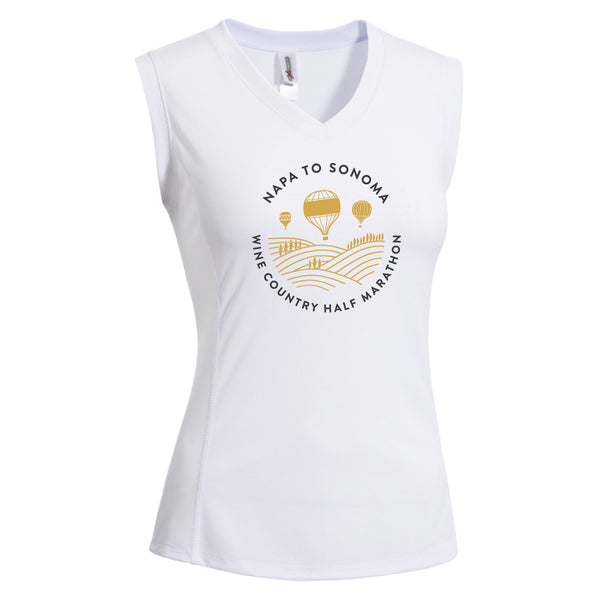 Napa to Sonoma Performance Tank, White